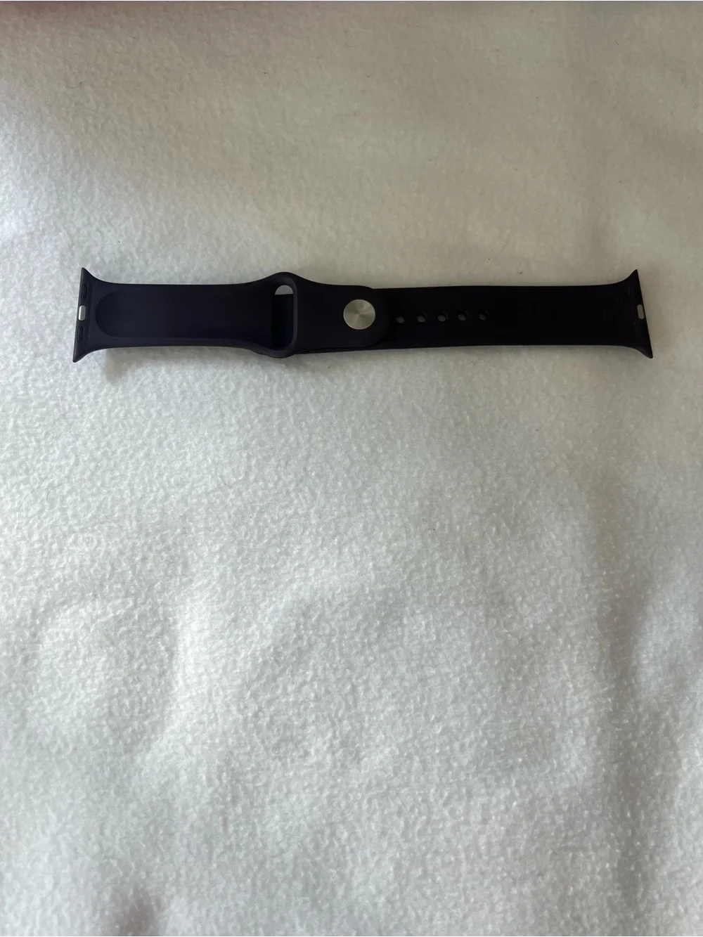 Apple Dark Purple Silicone Sport Band with Silver Hardware